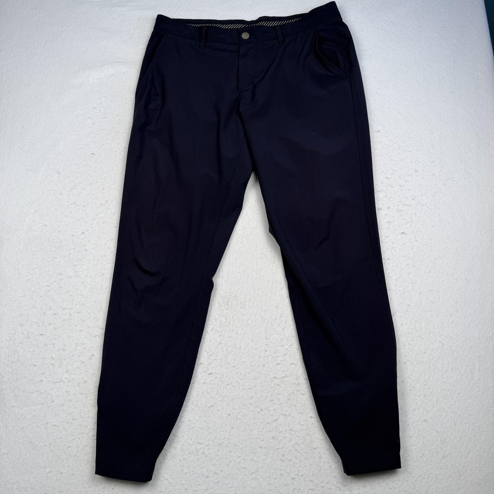 Primo Jogger Pants Mens 34x29 Blue Slim Stretch Cuffed Tapered Casual Travel